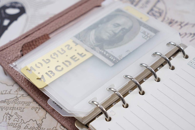Moterm 2 PCs Page Lifter(Transparent Separator), 1 PC Bookmark Ruler, 1 PC PVC Storage Card Holder and 1 PC Zipper Bag for A7 Planner - Image 4