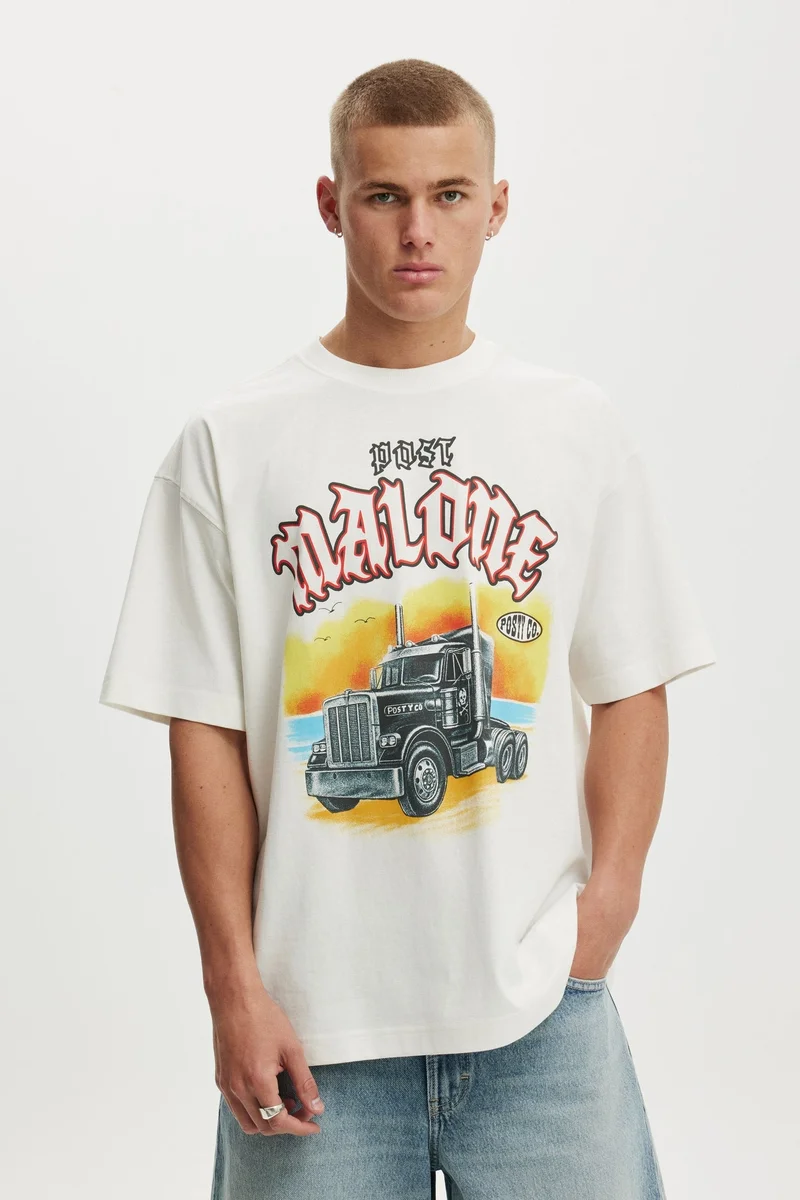 كوتون اون BOX FIT PREMIUM MUSIC T-SHIRT
