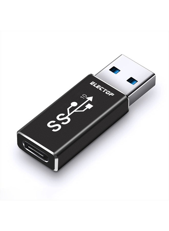 ELECTOP Double Sides 10Gbps, USB 3.1 GEN 2 Male to Type-C Female Adapter, Support Both 10Gbps Charging & Data Transfer, USB A to USB C 3.1 Converter for PC, Laptop, Charger, Power Bank, Quest Link - Image 1