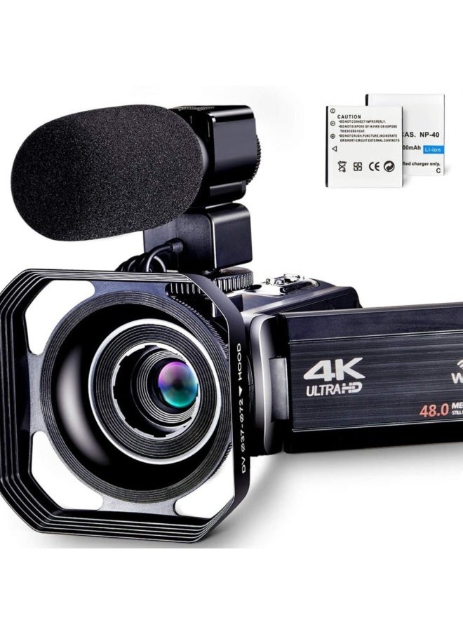 Generic Products 4K Camera Suitable For 48MP HD Digital Camera Video Recorder, With Microphone Touch Screen-Body Color:Led Light  - Image 4