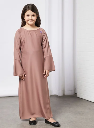 Hayat Kids Butterfly Abaya With Contrasting Embellishment