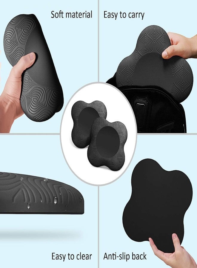 keycraze وسادة يوغا KEYCRAZE للركبة - وسادة يوغا سميكة 20 مم مصنوعة من مادة TPE للركبة والمرفق | وسادة ركبة سميكة للغاية للتمارين | تقضي على الألم أثناء وضعيات اليوغا (أسود 1) - Image 4