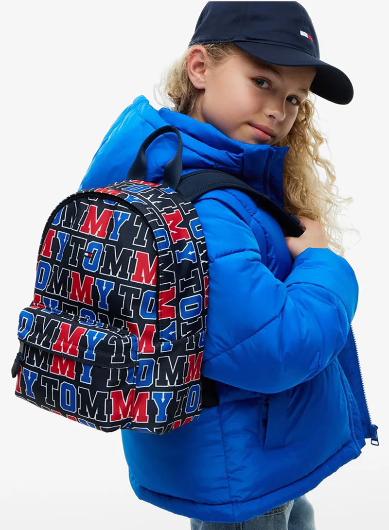 تومي هيلفيغر Kids' Logo Print Dome Backpack
