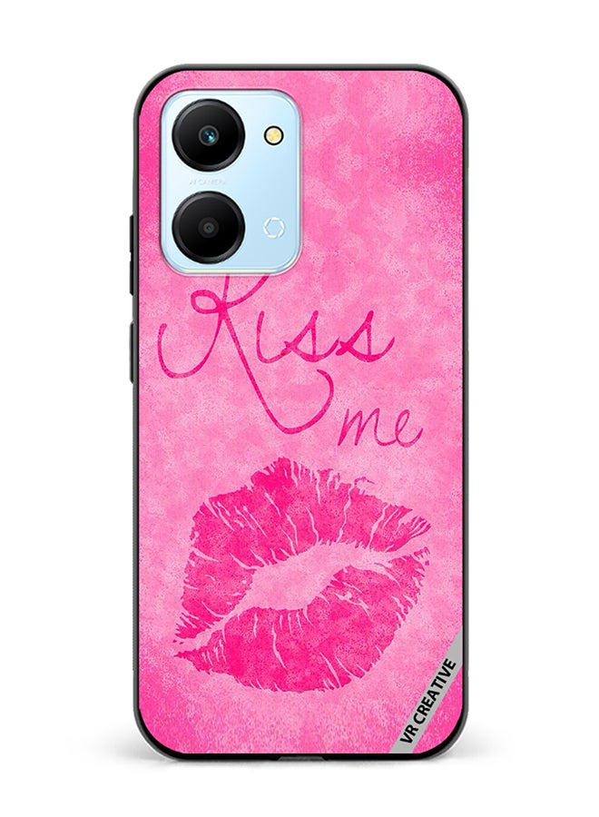 VR CREATIVE Protective Case Cover For Honor Play7T Kiss me Pink Design Multicolour - Image 1