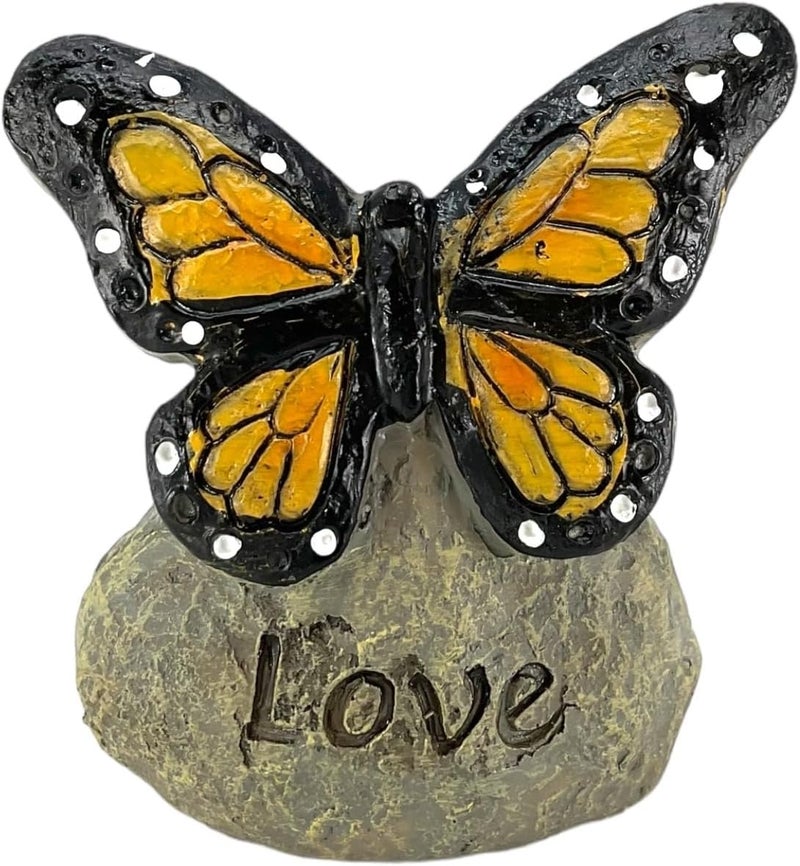 Gerson Spring Butterfly Messages on Stone Decorative Figurines  Set of 3 - Image 4