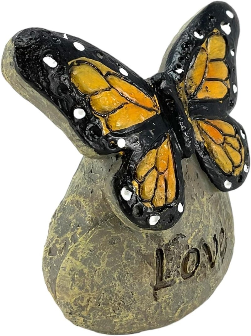 Gerson Spring Butterfly Messages on Stone Decorative Figurines  Set of 3 - Image 5