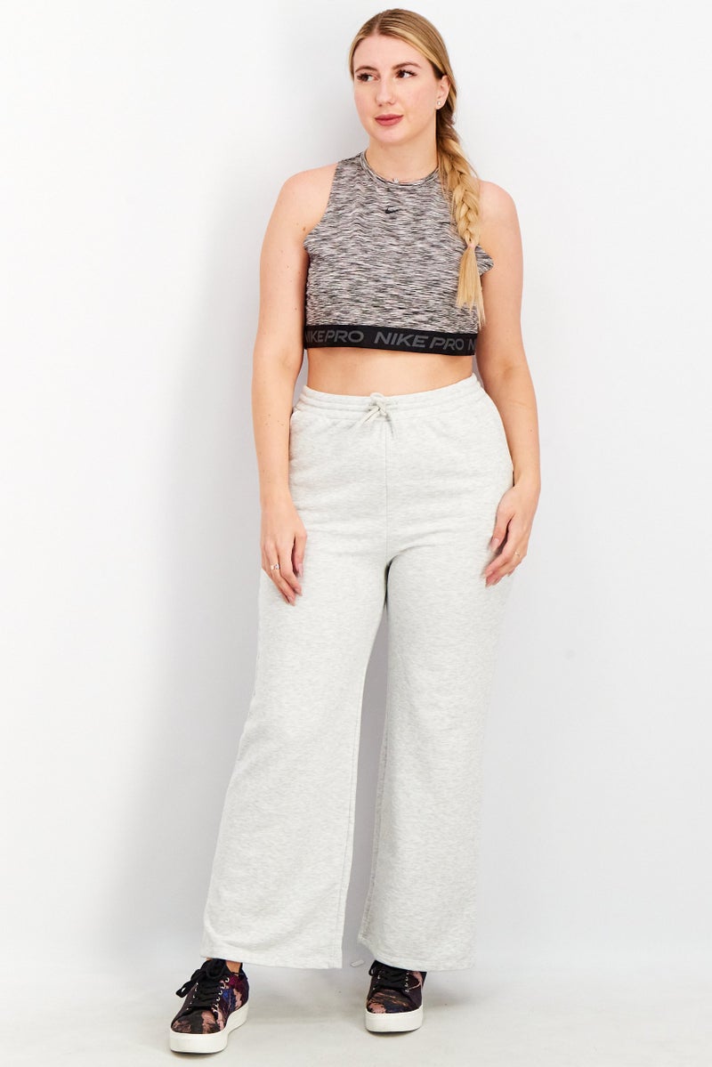 Nike Women Slim Fit Training Space Dye Cropped Top, Black - Image 4