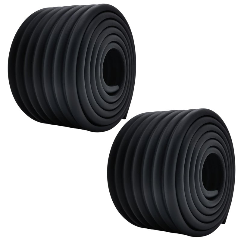 M2cbridge Multifunctional Edge and Corner Guard Coverage Baby Safety Bumper DIY 65 Ft Black 65ft x 2