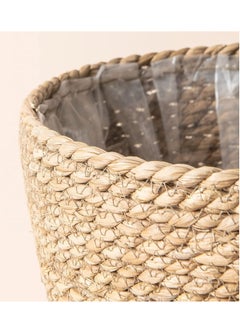 Y&D Set Of 3 Flower Pots, Seagrass Flower Pot Baskets Indoor And Outdoor Flower Pot Covers Plant Containers （Beige）  - Image 4