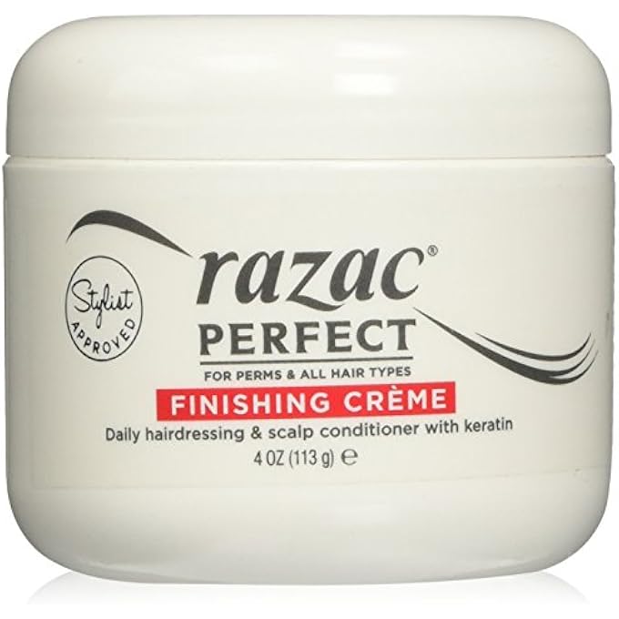 RAZAC PERFECT FOR PERMS FINISHING CREME DAILY HAIRDRESSING AND SCALP CONDITIONER, 4 OUNCE - Image 1