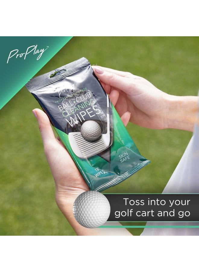 pro:play Ball & Club Cleaning Wipes | Powerful Cleaner Removes Dirt, Grass, and Sand | Convenient, Resealable Pack - Unscented 3 Pack - Image 3