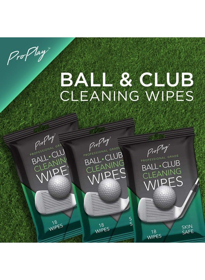 pro:play Ball & Club Cleaning Wipes | Powerful Cleaner Removes Dirt, Grass, and Sand | Convenient, Resealable Pack - Unscented 3 Pack - Image 2