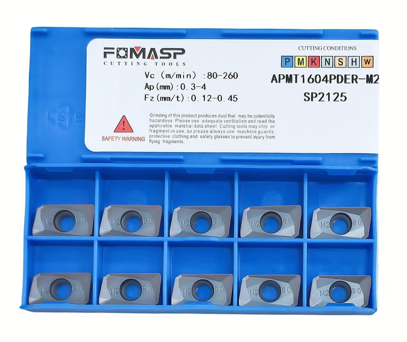 FomaSP CNC Milling Carbide Inserts Steel APMT1604PDER-M2 Fit for Lathe Milling Cutting Tools 10pcs - Image 1
