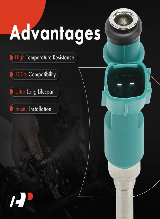 أ-بريميوم مجموعة A-Premium من 6 بخاخات وقود متوافقة مع سيارات تويوتا كامري 2012-2017، وهايلاندر 2011-2016، وسيينا 2011-2016، وأفالون 2013-2018، ولكزس RX350 2011-2015، وRX450h 2010-2015، وES350 2013-2018، سعة 3.5 لتر - Image 4