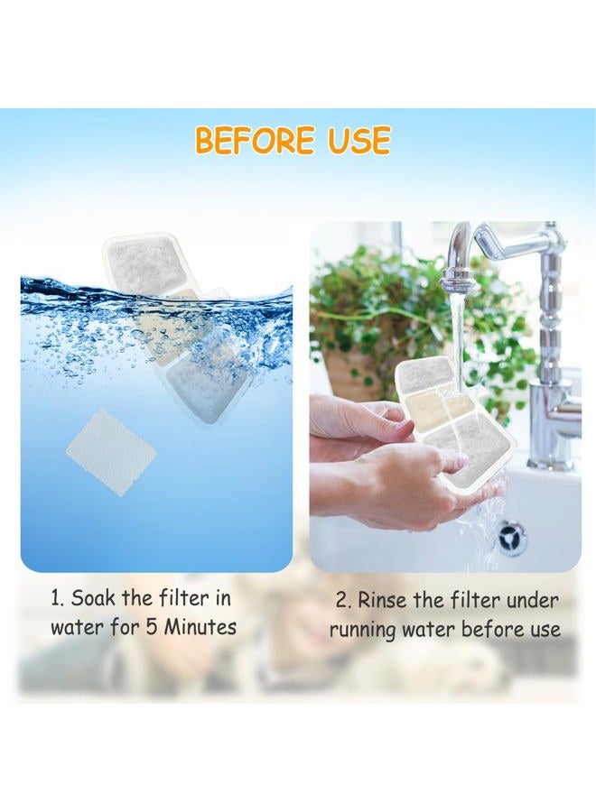 OUPUSES 24 Pack PW04 3.5L Wireless Pet Fountain Filters for Hard Water, Reduces Limescale & Bad Taste, Compatible with Oneisall Cat Water Fountain Dispenser, Long Lasting Replacement Filter - Image 5