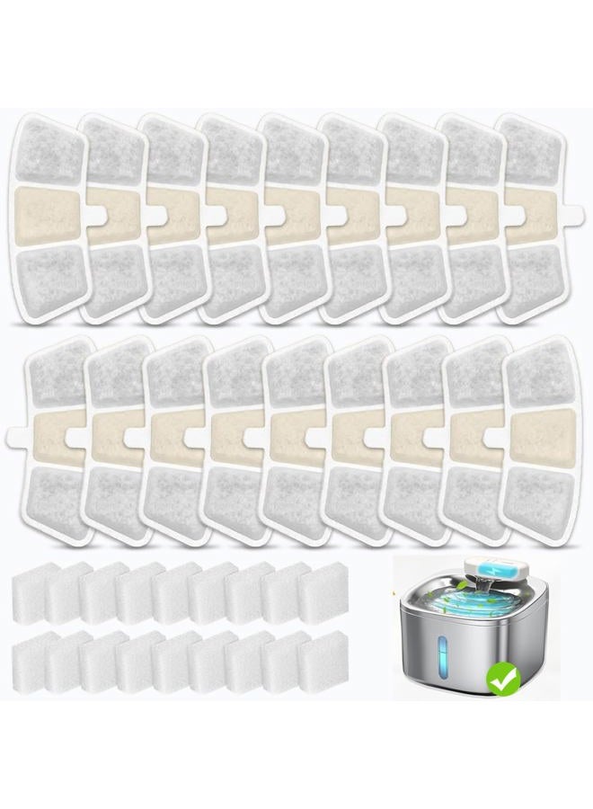 OUPUSES 24 Pack PW04 3.5L Wireless Pet Fountain Filters for Hard Water, Reduces Limescale & Bad Taste, Compatible with Oneisall Cat Water Fountain Dispenser, Long Lasting Replacement Filter - Image 1