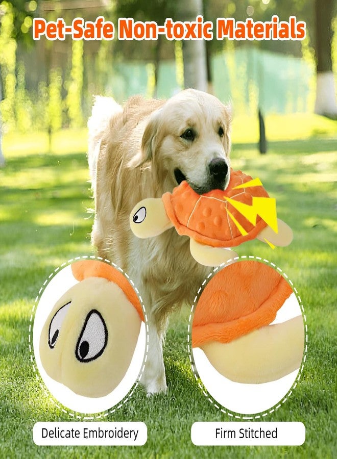 Adpartner Squeaky Toys for Dogs, 2 Pack Turtle Dog Toy Plush Crinkle Dog Toys to Keep Them Busy, Interactive Squeak Stuffed Pet Chew Toys for Small to Medium Dogs Teething Training Reduce Boredom - Image 4