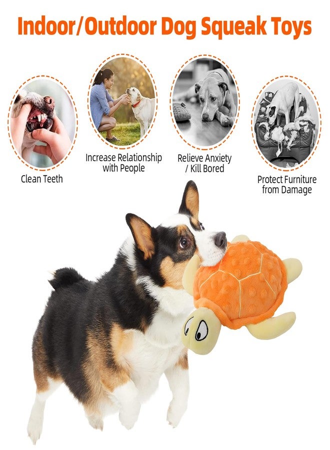 Adpartner Squeaky Toys for Dogs, 2 Pack Turtle Dog Toy Plush Crinkle Dog Toys to Keep Them Busy, Interactive Squeak Stuffed Pet Chew Toys for Small to Medium Dogs Teething Training Reduce Boredom - Image 5