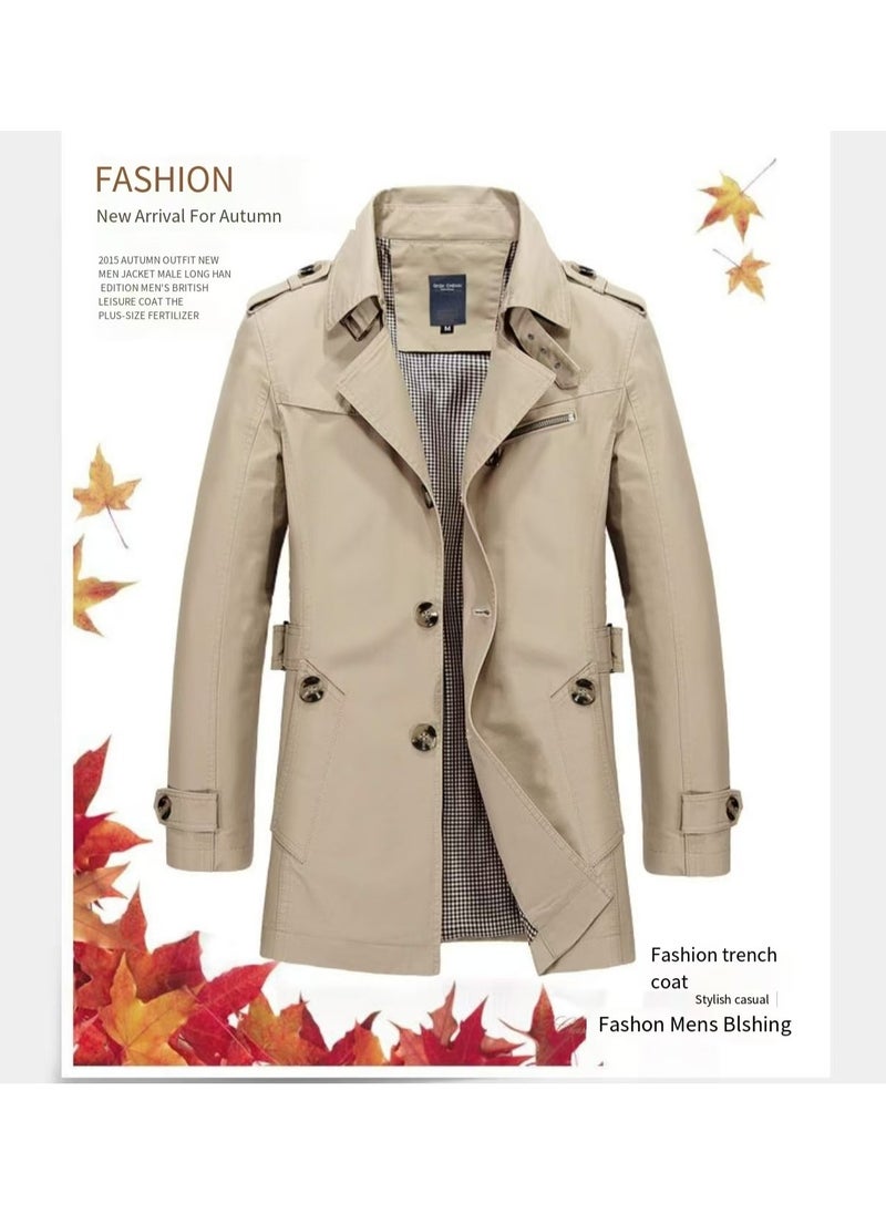 Generic - Men's beige pure cotton jacket - Image 1