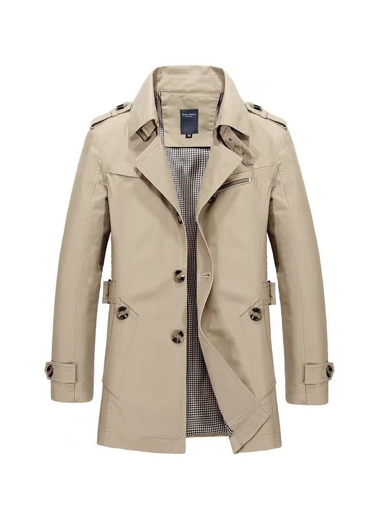 Generic - Men's beige pure cotton jacket - Image 1