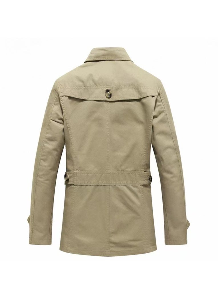 Generic - Men's beige pure cotton jacket - Image 1