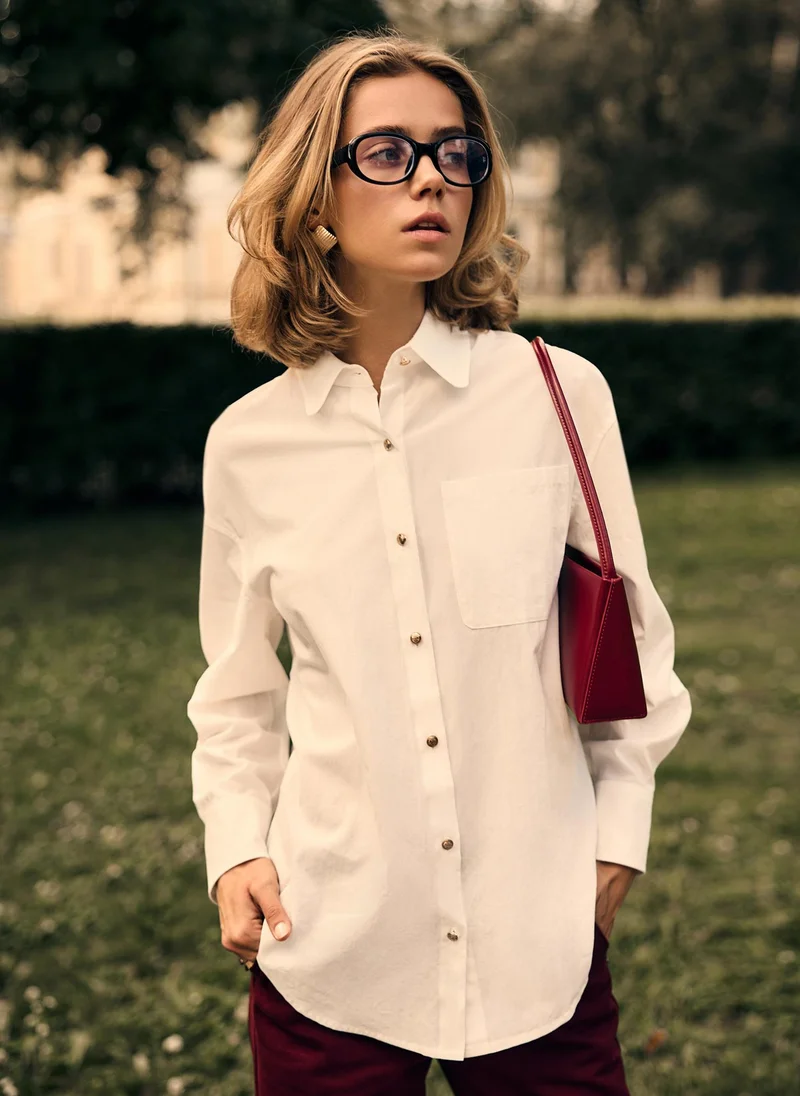 Lichi Loose shirt with accent buttons