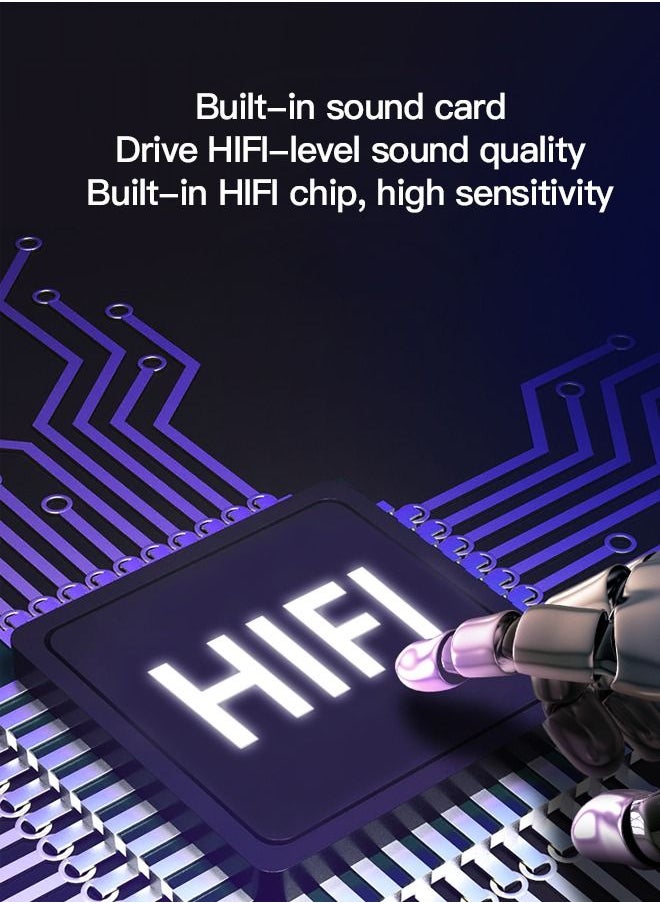 Sharpdo - USB Microphone Condenser Microphone Mobile Phone Computer Recording Live Game Dubbing Equipment Black - Image 1
