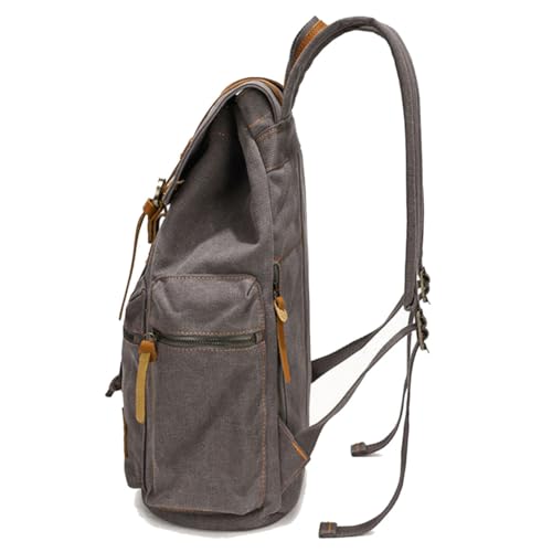 Berchirly Canvas Backpack Bookbag Unisex Casual Travel Rucksack Hiking Bags Daypacks Sack - Image 3