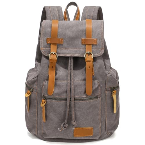Berchirly Canvas Backpack Bookbag Unisex Casual Travel Rucksack Hiking Bags Daypacks Sack - Image 1