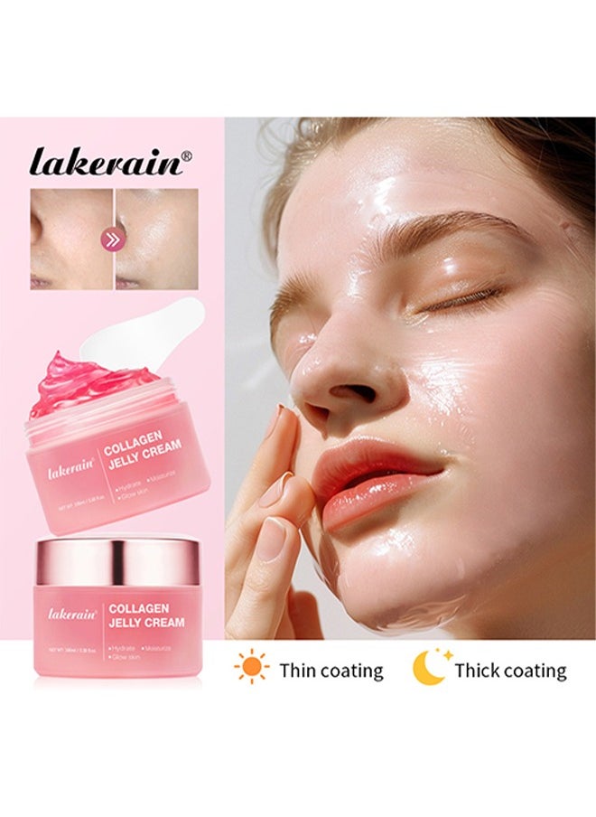 lakerain - Collagen Jelly Cream—Niacinamide and Freeze,Dried Hydrolyzed Collagen,Boosts Skin's Barrier Hydration and Gives 24h Glow and Lifted Look,Korean Skincare - Image 1