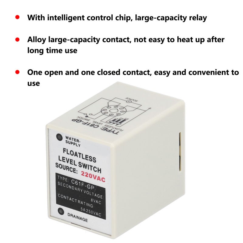 Intelligent Control Relay: Large Capacity Alloy Contact, Stable Safe Performance - Flame Retardant PC Material, Clear Wiring for Home Industrial Electrical Use - Image 2