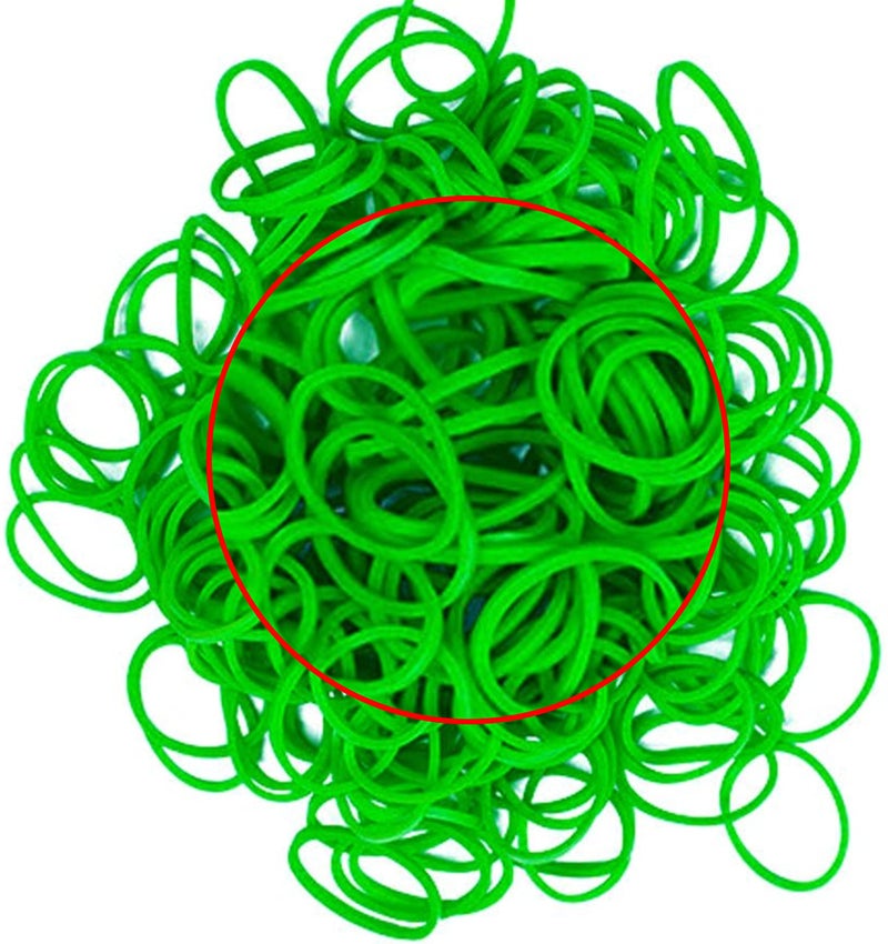 IMPRINT Rubber Bands, 3 inch Diameter (Green) -150 Pieces - Image 1