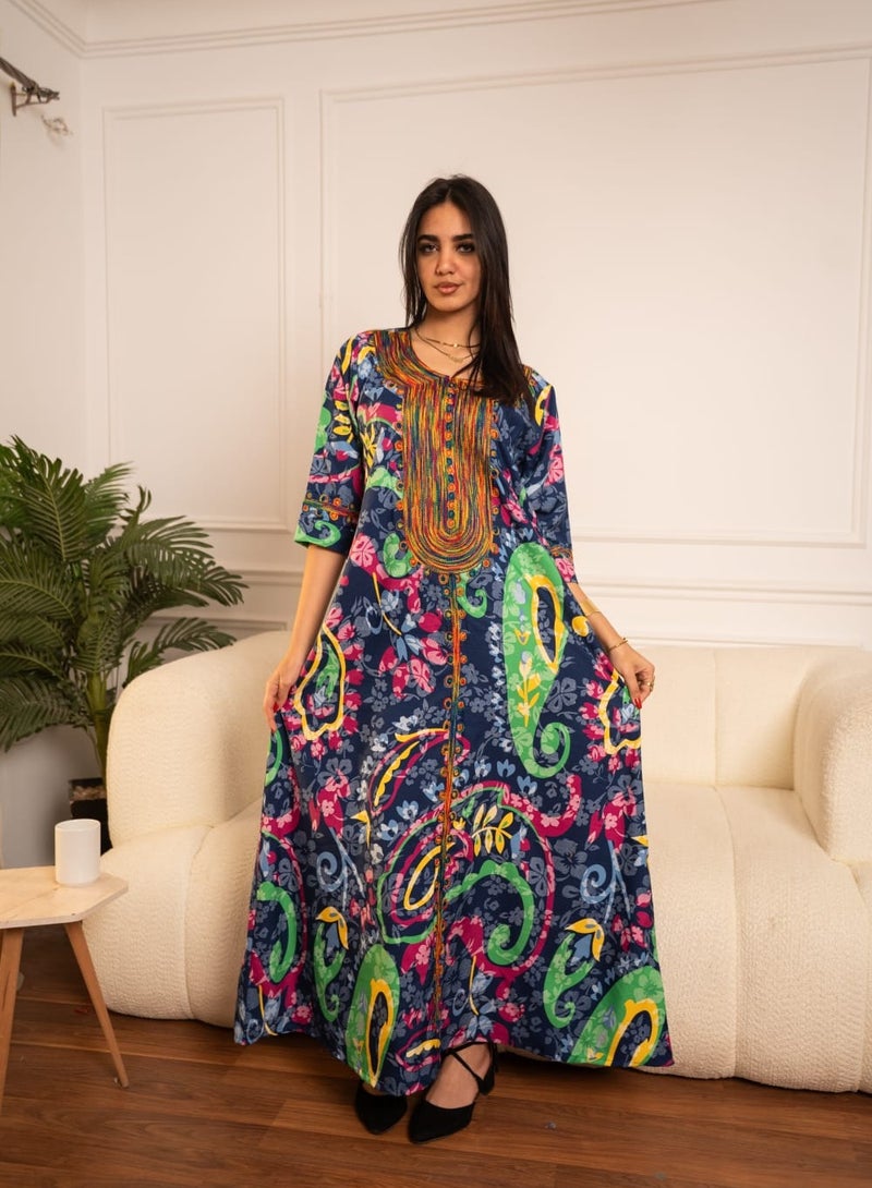 افندينا  جلابية حصرية مصممة بأدق التفاصيلA-464 - Image 2