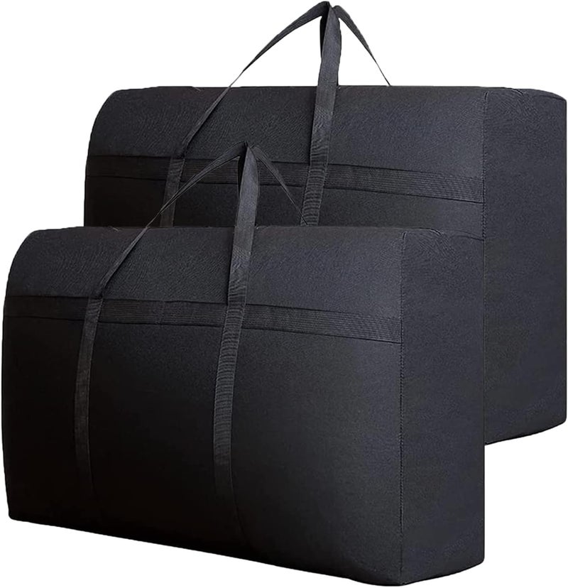 أكياس تخزين كبيرة 100 لتر مقاومة للماء شديدة التحمل من قماش اوكسفورد، شنط منظمة للفراش واللحاف والوسائد والغسيل والملابس أو عند الانتقال للمنزل - Image 1