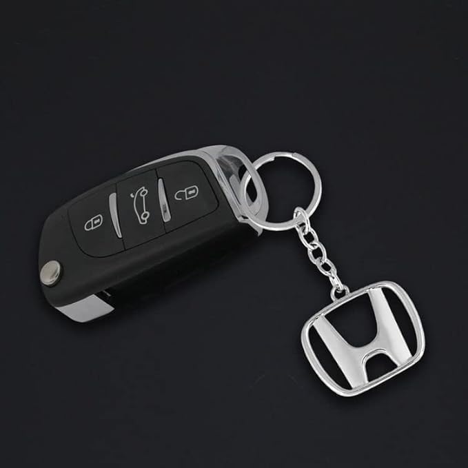 HONDA High-Quality Premium Fabric Strap Keychain – Durable Car Key Chain with Metal Ring & Hook | Strong Home and Vehicle Key Holder | Stylish Embroidered Strap Design - Image 1
