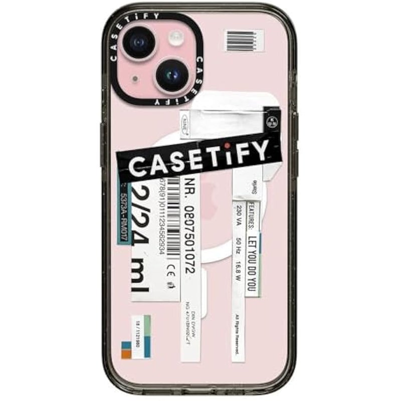 كاستيفي CASETiFY Impact Case for iPhone 15 【8.2ft 4X Military Grade Drop Protection/Compatible with Magsafe】 - Casetify - Clear Black - Image 1