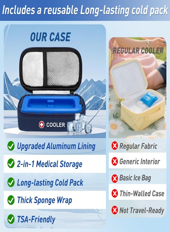 ICIMBI Insulin Vial Cooler Travel Case TSA Approved Medicine Cooler for Travel Diabetic Travel Case with Reusable Cooler Ice Brick, Long-Lasting Cooling for Vials and Pens - Image 5