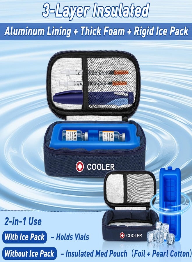 ICIMBI Insulin Vial Cooler Travel Case TSA Approved Medicine Cooler for Travel Diabetic Travel Case with Reusable Cooler Ice Brick, Long-Lasting Cooling for Vials and Pens - Image 3