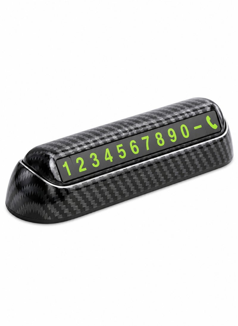 Uliova Temporary Parking Phone Number Plate, Car Parking Number Card with Luminous Display, Dashboard Contact Sign for Vehicle Parking - Image 1