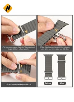 HuHa 4 Pack Sport New Silicone Band Compatible with Apple Watch Ultra Ocean 42/44/45/49mm Strap for iWatch Series Ultra 8 7 6 5 SE  - Image 3