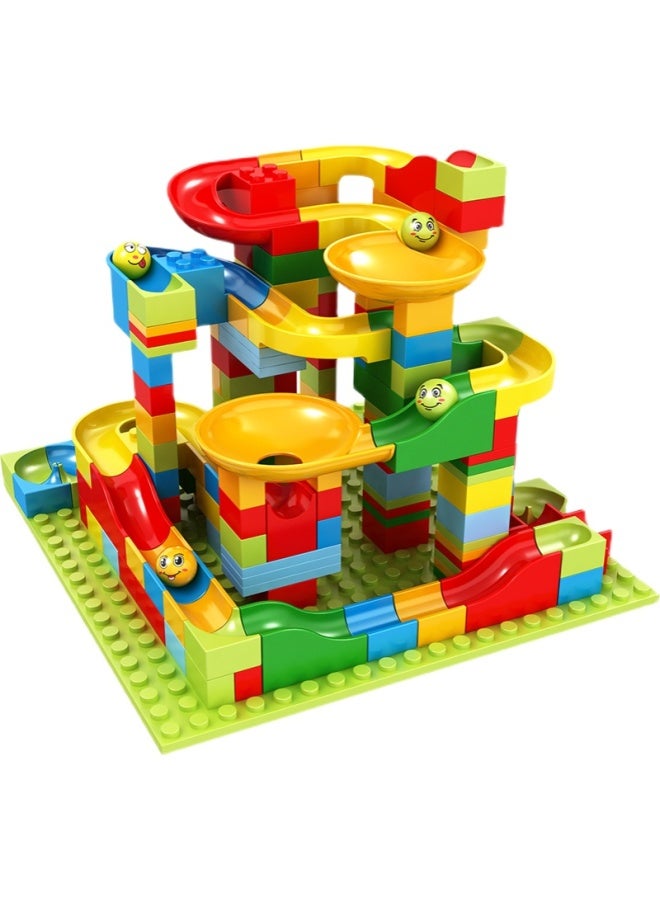 Children's Building Blocks Toy Assembled Educational Boys 3 To 6 Years Old Multifunctional Size Particles Slide Enlightenment Intelligence Development-Color:Variety Slide 160 Particles Free 2 Base Plates  - Image 3