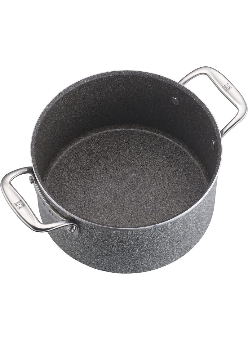 Zwilling ZWILLING Vitale 6qt Nonstick Dutch Oven with Lid Aluminum Scratch Resistant Made in Italy Gray  - Image 3