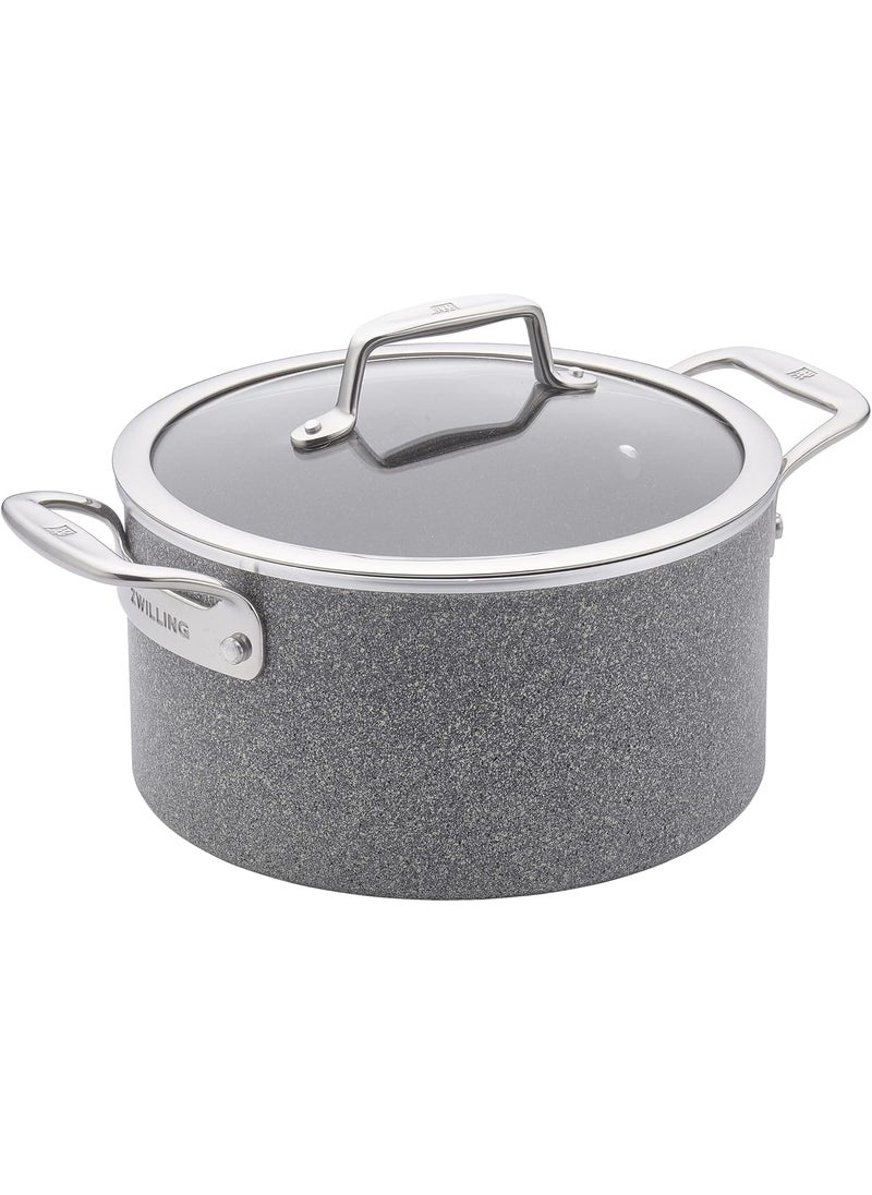 Zwilling ZWILLING Vitale 6qt Nonstick Dutch Oven with Lid Aluminum Scratch Resistant Made in Italy Gray  - Image 1