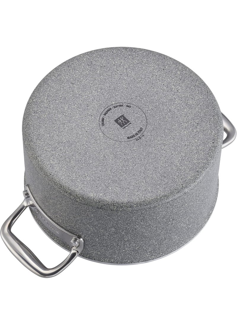 Zwilling ZWILLING Vitale 6qt Nonstick Dutch Oven with Lid Aluminum Scratch Resistant Made in Italy Gray  - Image 4