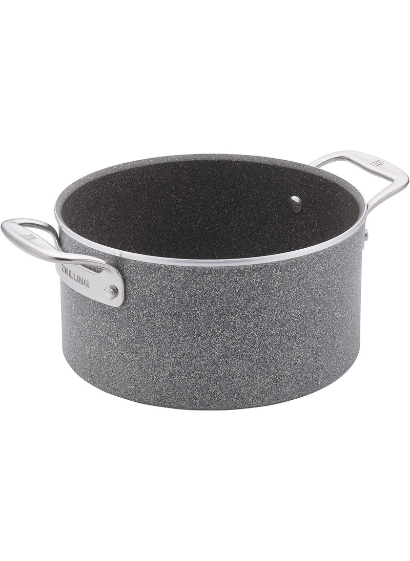 Zwilling ZWILLING Vitale 6qt Nonstick Dutch Oven with Lid Aluminum Scratch Resistant Made in Italy Gray  - Image 2