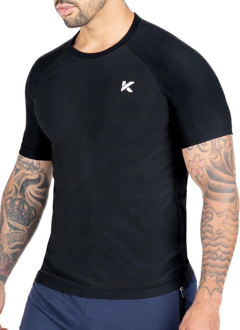 Kewlioo Sauna Shirt for Men - Heat Trapping Sweat Vest, Sauna Suit For Men, Compression Workout Sweat Suit for Gym, Workouts (Black, 3XL) - Image 5