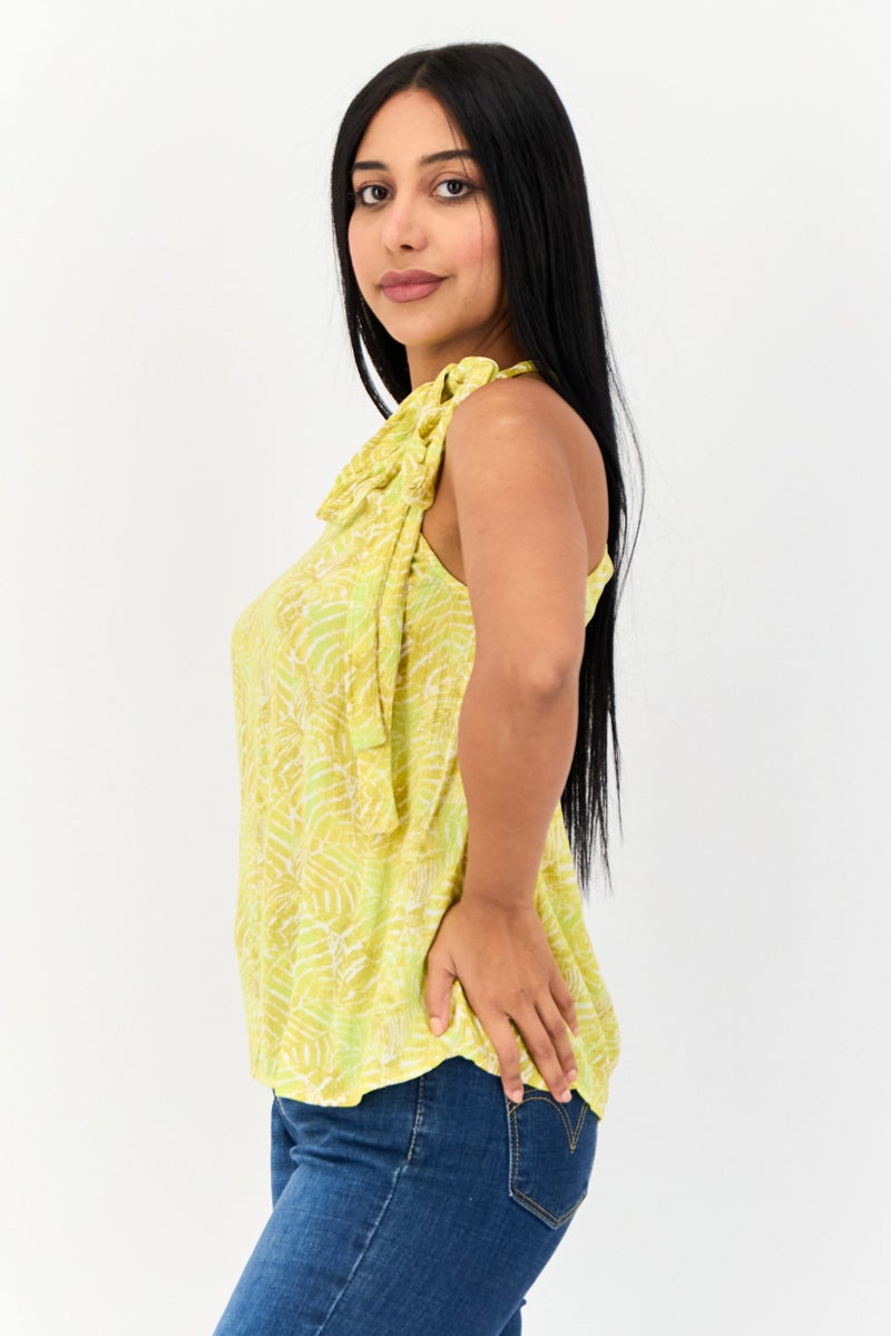 ONLY Women Tie Neck Sleeveless Floral Print Tank Top, Multicolor - Image 4