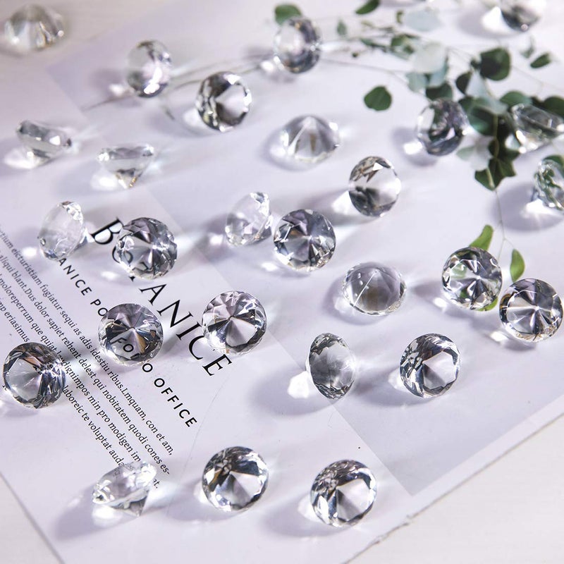 QFkris 20mm (0.8in) Crystal Diamond Collectible Figurines Home Decor, Glass Christmas Ornaments,Wedding Table Decoration, Glass Paperweight Pack of 36 (clear) - Image 4