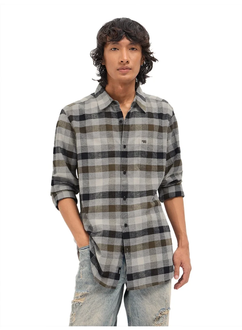 THE BEAR HOUSE  Men’s Long Sleeve Shirt – Classic, Comfortable and Stylish Essential for Work, Travel or Casual Outings for Men | Best Price UAE