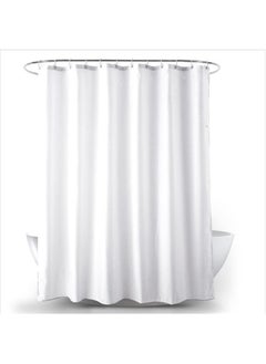 Shower Curtain Plain White Thick Fabric European Style, Waterproof Mildew-proof No Smell with 12 Plastic Hooks for Bathroom (White, 200x180cm) - pzsku/ZD6FC10822F7042D79883Z/45/_/1740664794/317860c2-ab8a-4130-8c94-f5535a7ce283